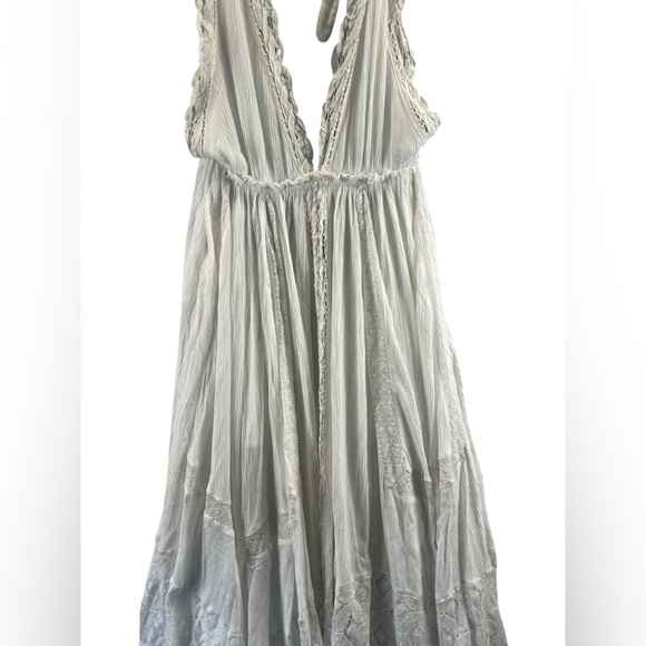 Free People Norina White Halter Boho Maxi Dress Size S - Picture 7 of 16